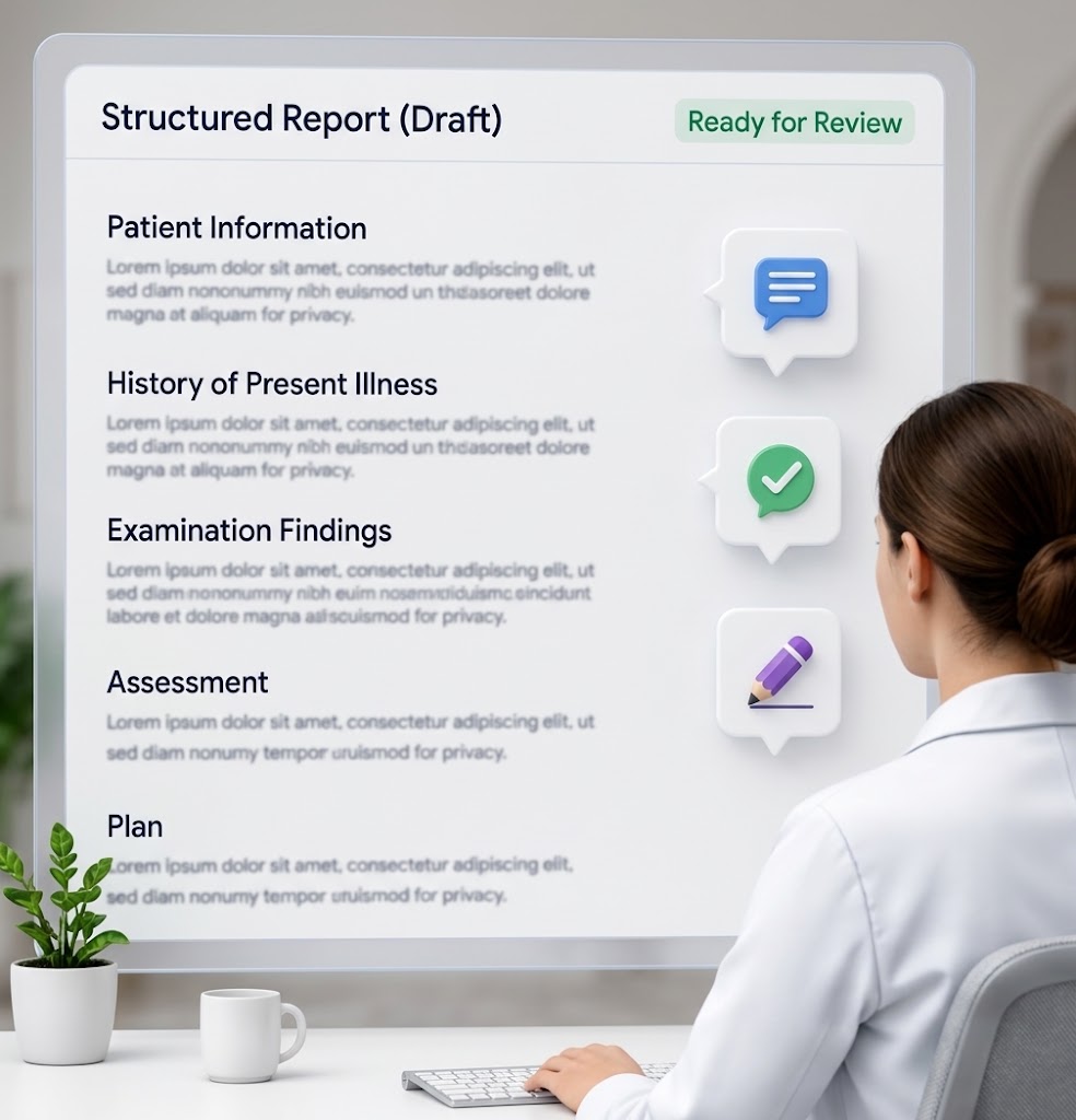 Review stage of the MediCR workflow