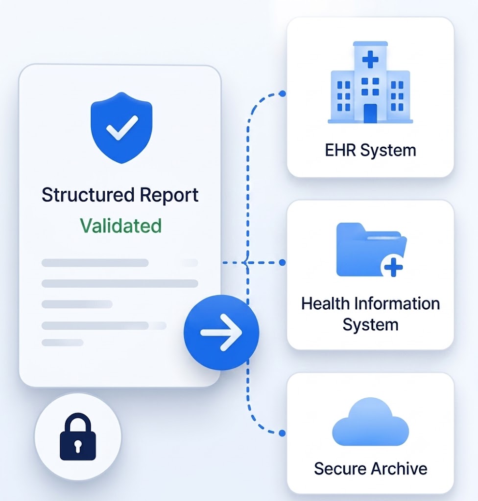 Export stage of the MediCR workflow